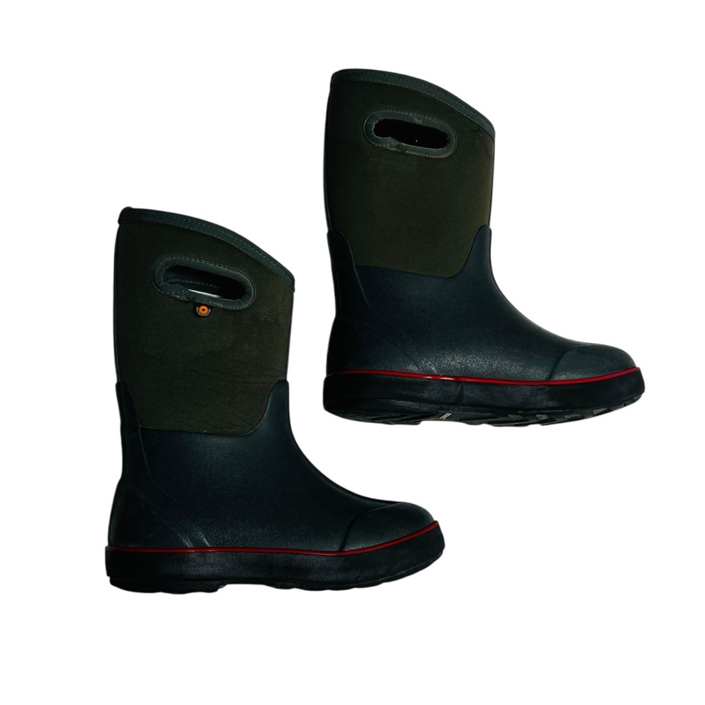 Bogs Black and‎ Dark Green Kids Boots